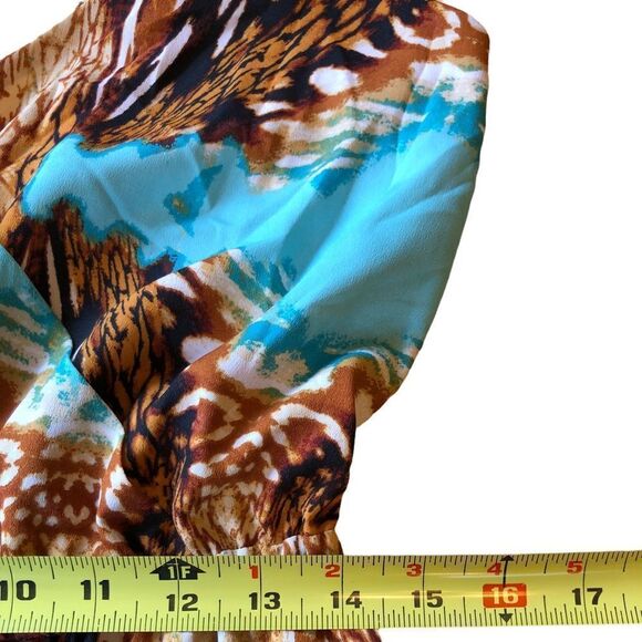 BEBE Printed Chainlink Strap Romper NWT - Picture 8 of 15